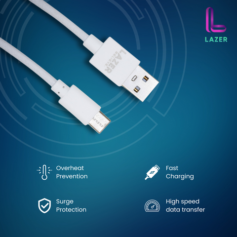 Lazer Fast Charging Type C Cable - 65W