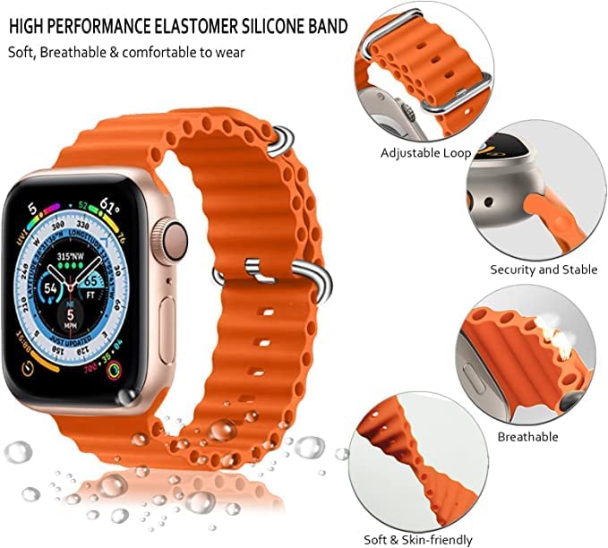 Lazer Silicone Smartwatch Strap compatible with Apple Watch