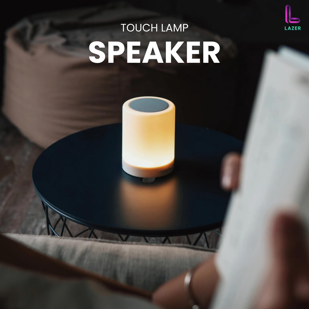 Lazer Wireless Touch Lamp LED Portable Speaker