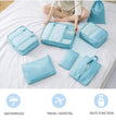 Lazer Polyester 7 Set Travel Organizer Bag 3 Packing Cubes + 3 Pouches + 1 Toiletry Organizer Bag W-28 Cm, H-11 Centimeters