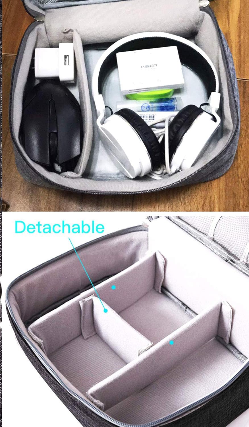 Lazer Polyester Electronics Accessories Organizer Bag