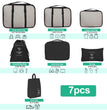 Lazer Polyester 7 Set Travel Organizer Bag 3 Packing Cubes + 3 Pouches + 1 Toiletry Organizer Bag W-28 Cm, H-11 Centimeters