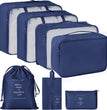 Lazer Polyester 7 Set Travel Organizer Bag 3 Packing Cubes + 3 Pouches + 1 Toiletry Organizer Bag W-28 Cm, H-11 Centimeters