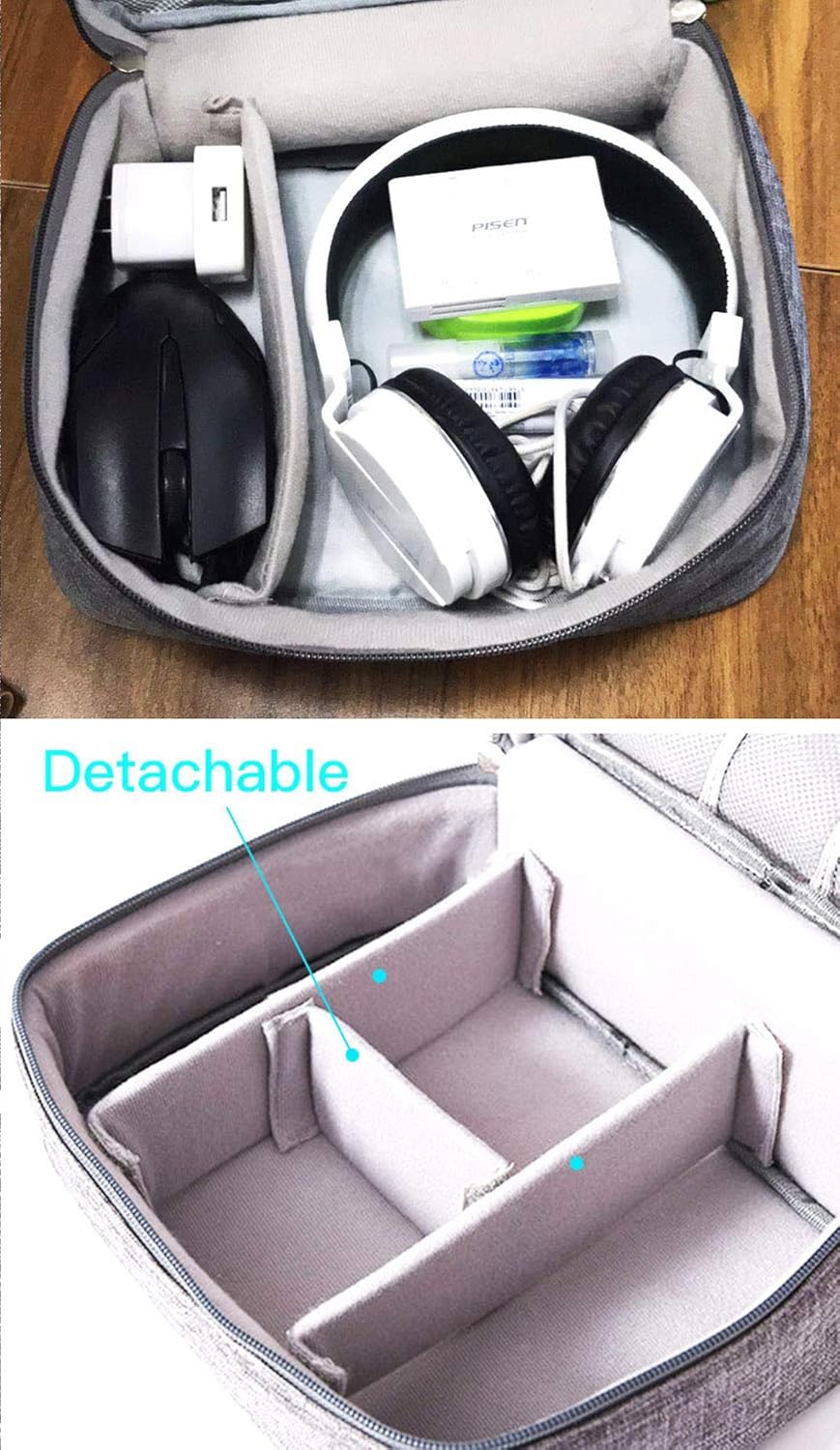 Lazer Polyester Electronics Accessories Organizer Bag