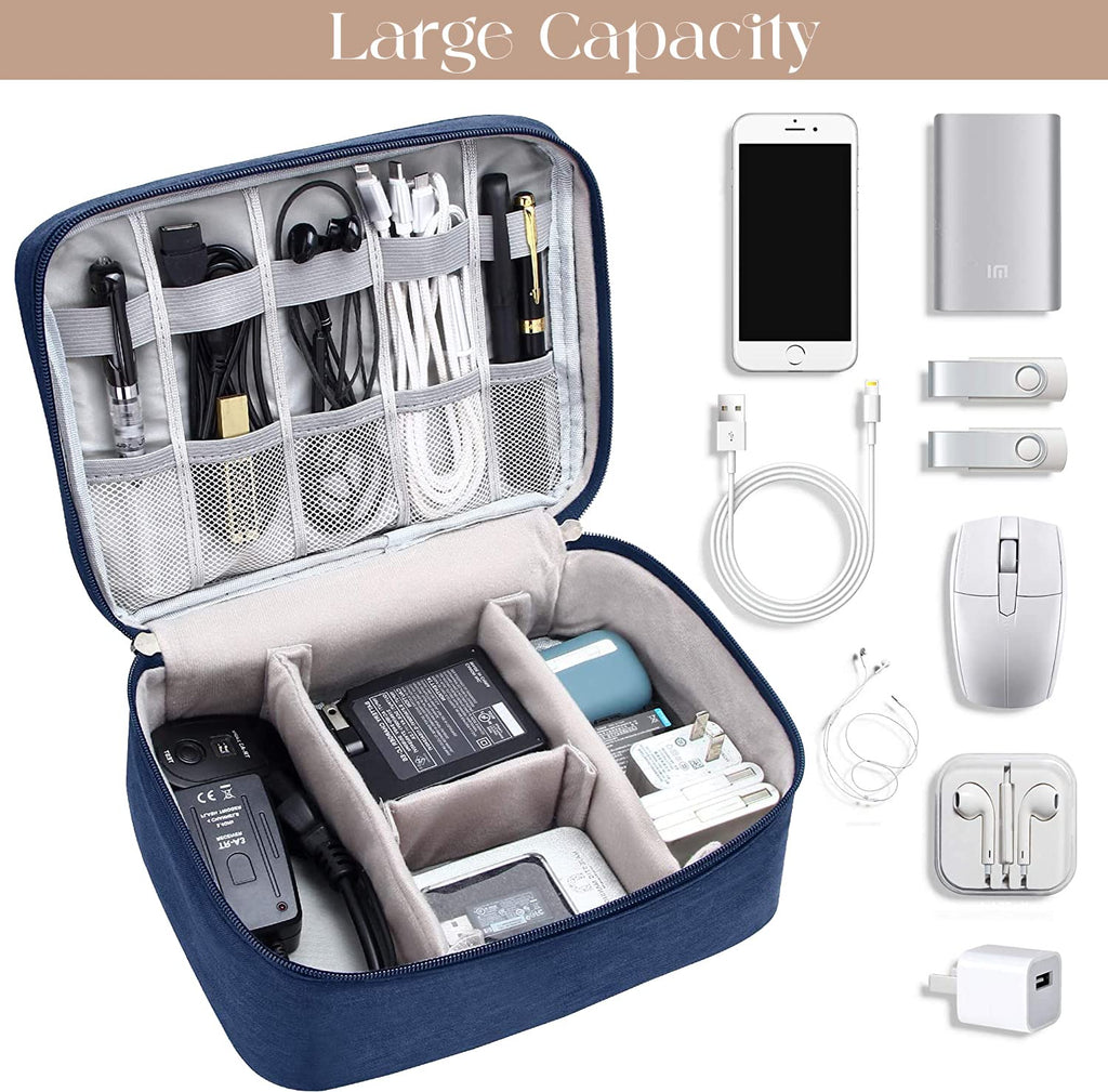 Lazer Polyester Electronics Accessories Organizer Bag