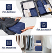 Lazer Polyester 7 Set Travel Organizer Bag 3 Packing Cubes + 3 Pouches + 1 Toiletry Organizer Bag W-28 Cm, H-11 Centimeters