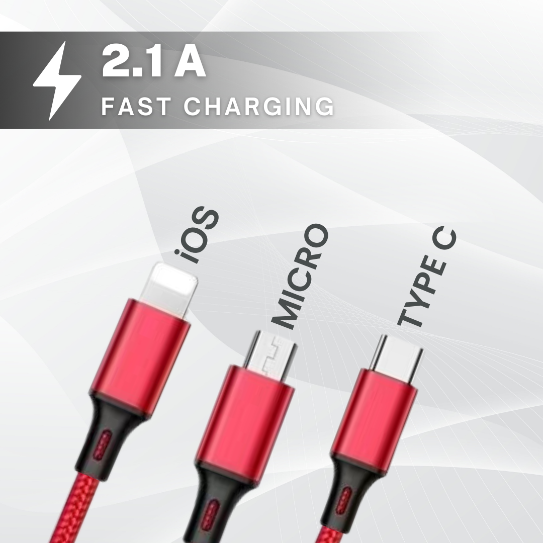 Lazer Unbreakable 3 in 1 Fast Charging