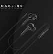 Lazer MagLink in Ear Wired Earphones with Mic (Magnetic)