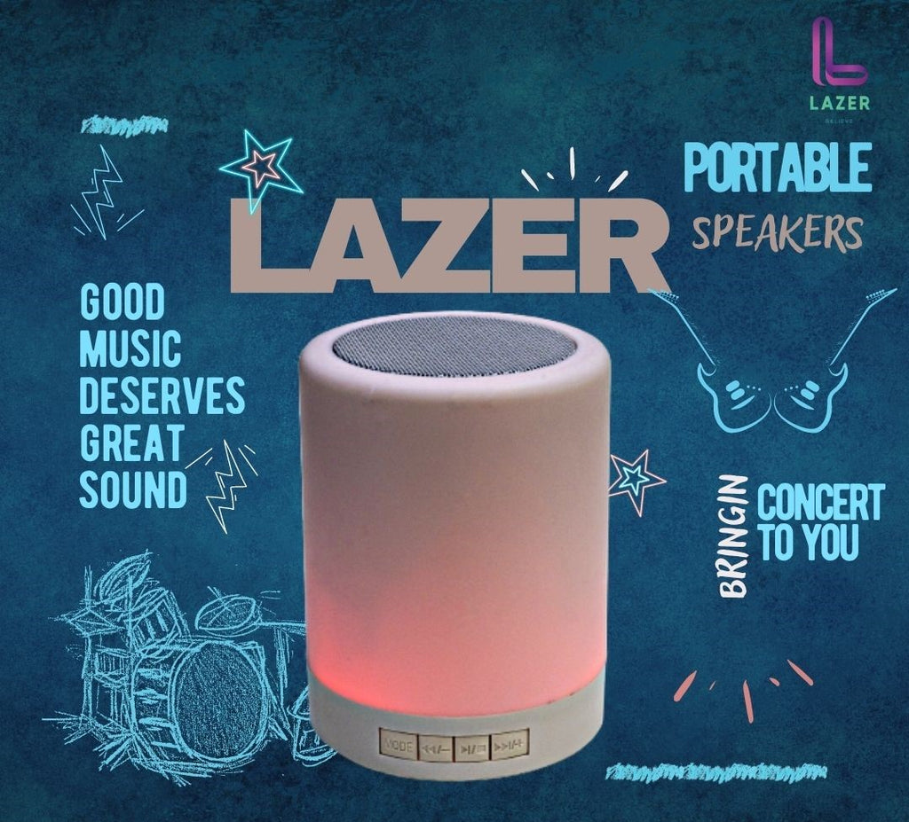 Lazer Wireless Touch Lamp LED Portable Speaker